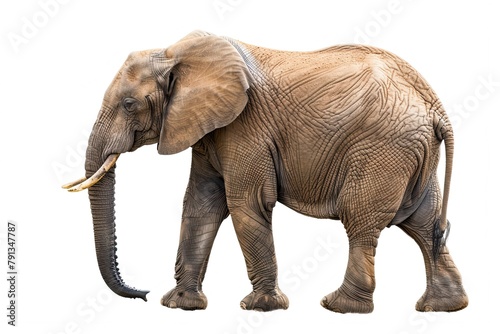 African Forest Elephant  isolated on white