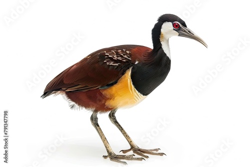 African Jacana isolated on white