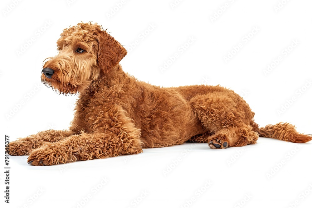 Fototapeta premium Airedoodle isolated on white