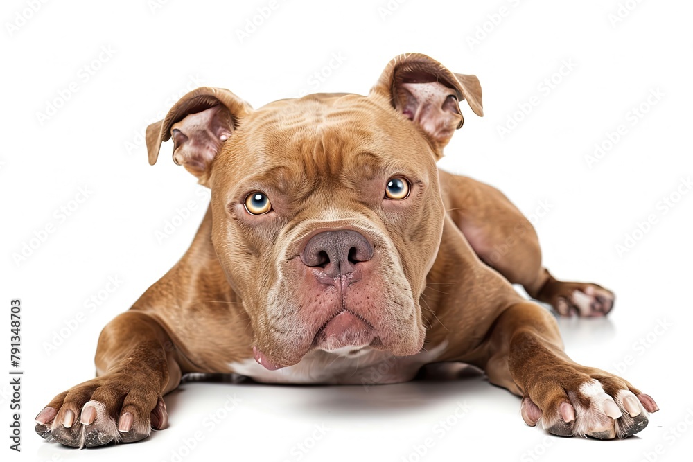 Obraz premium American Bully, isolated on white