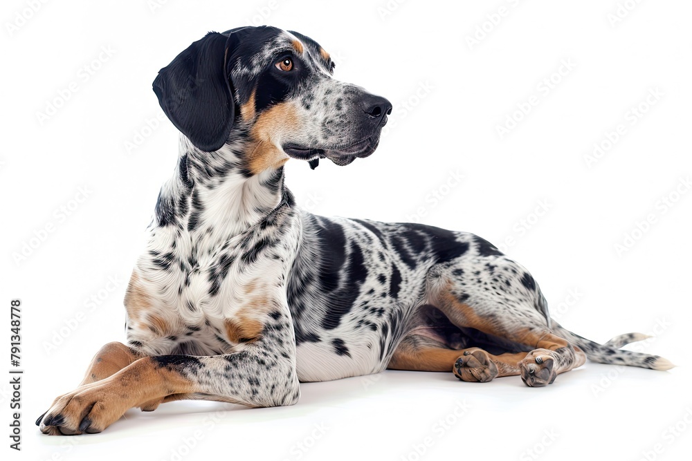 American Leopard Hound isolated on white