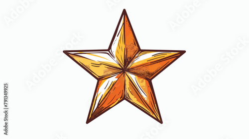 Star Icon for Graphic Design Projects Hand drawn styl