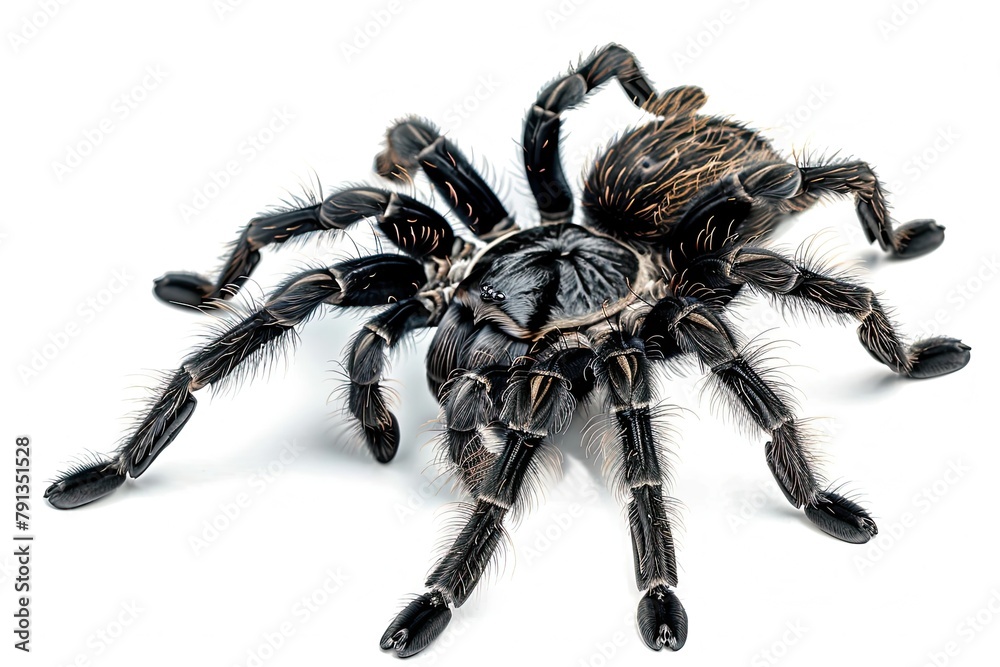  Black Tarantula isolated on white