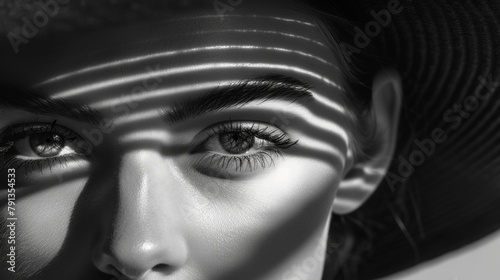 The gentle flutter of her long lashes created everchanging shadows on her face. .