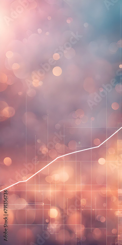 An abstract composition featuring financial technology elements with soft-focused bokeh and selective elements