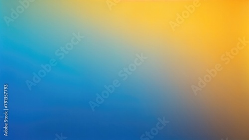 Brown and Blue yellow gradient grainy background photo