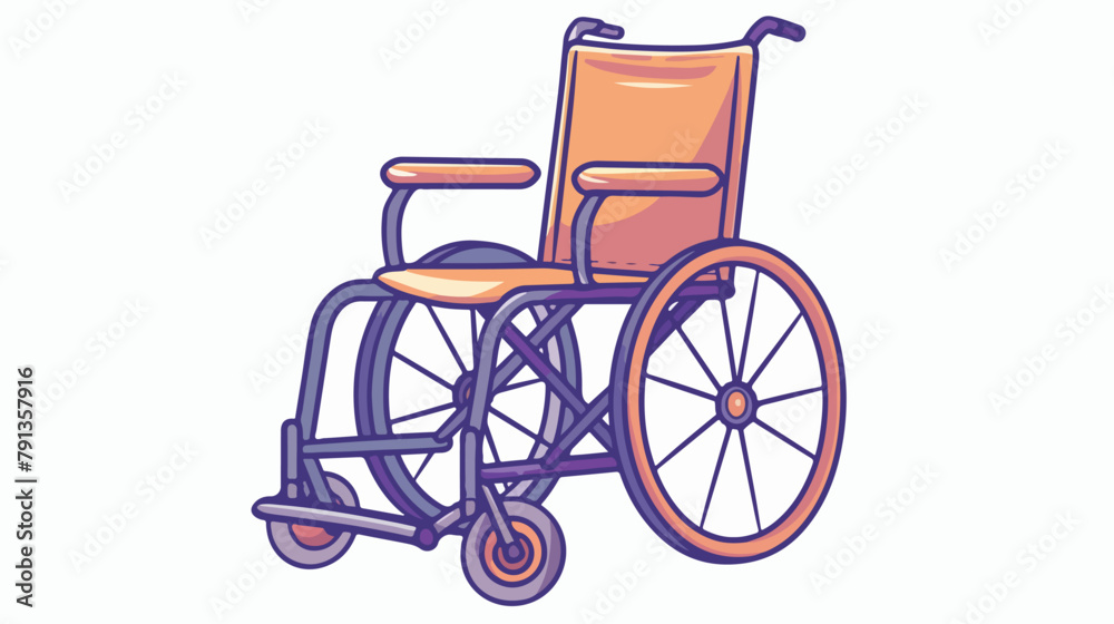 User icon with wheel chair. Stock vector illustration