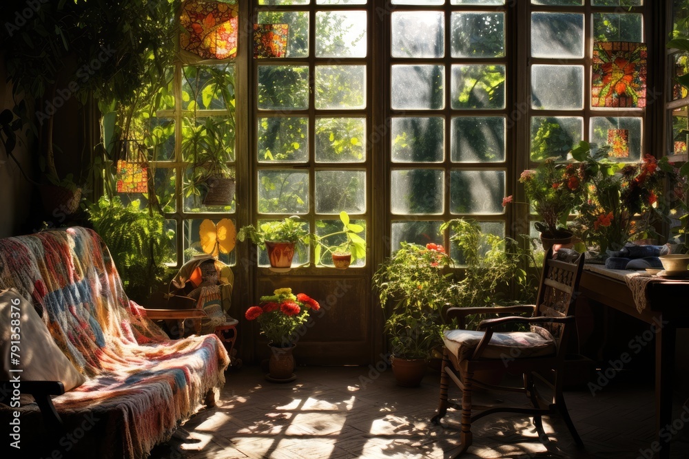 Dappled Sunlight: Capture the decor in patches of dappled sunlight.