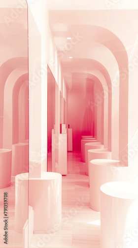 Concept Store Minimaliste en Rose Pastel