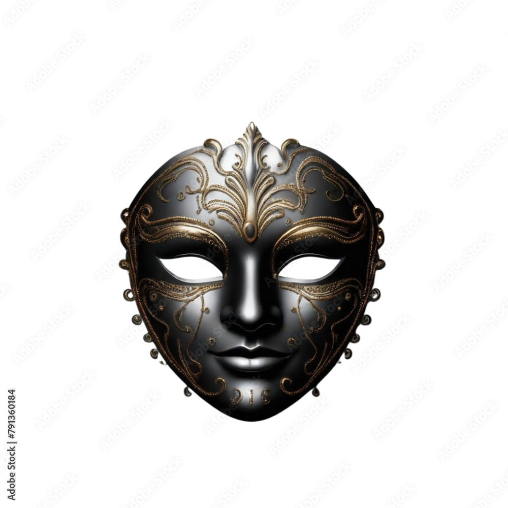3d realistic carnival face mask on Isolated transparent background png. generated with AI 3d realistic carnival face mask on Isolated transparent background png. generated with AI
