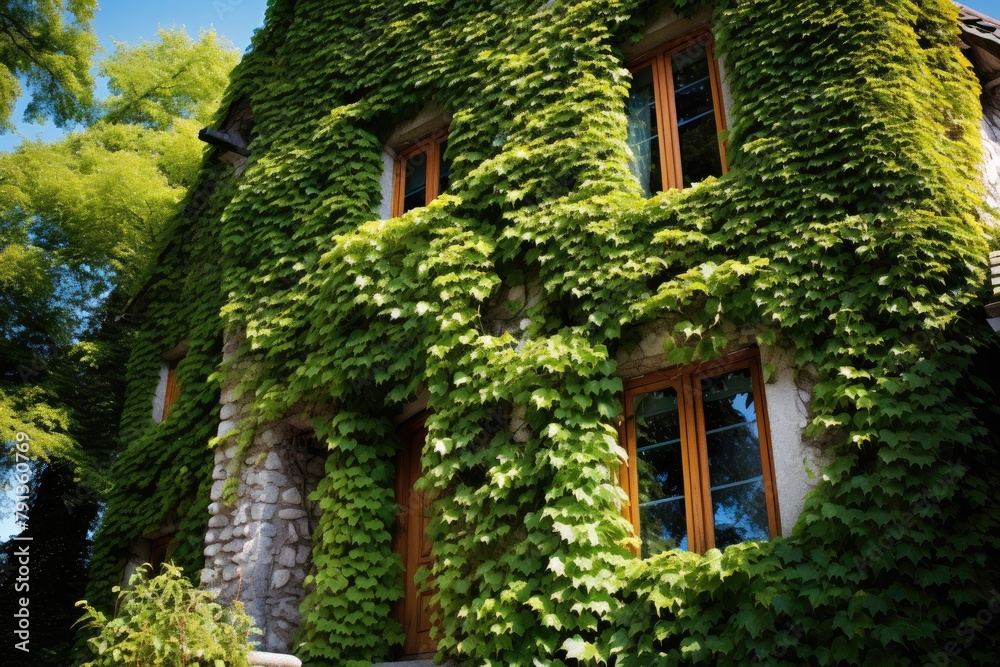 Ivy-covered Charm: Capture the decor with ivy climbing its surfaces.