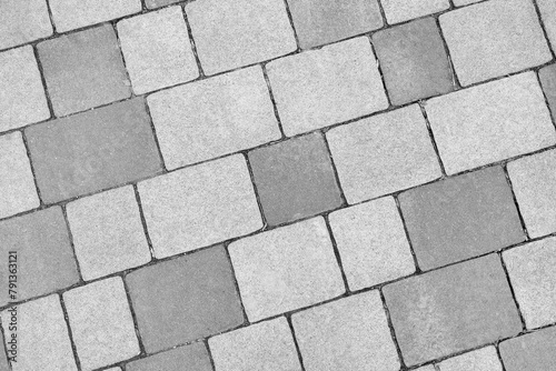 Black and White Brick Sidewalk
