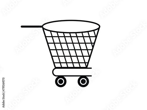 shopping trolley vector for free  