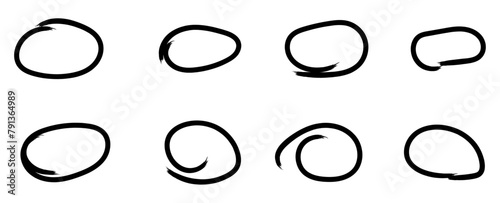 Brush strokes, black ink lines, vector abstract set with paint brush grunge texture on transparent background. Paintbrush strokes and ink smear stains. doodle underlines. vector illustration