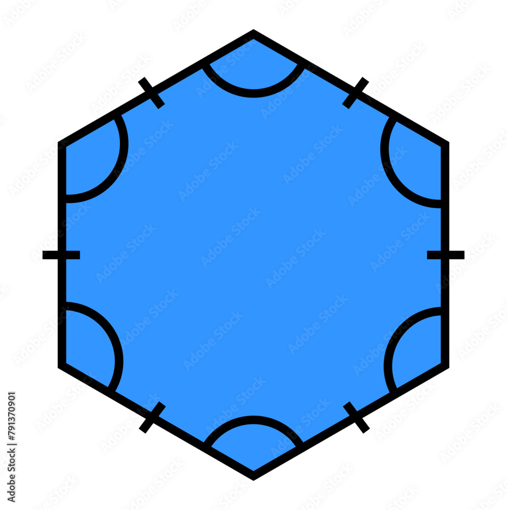 Hexagon 2D geometry vector shape