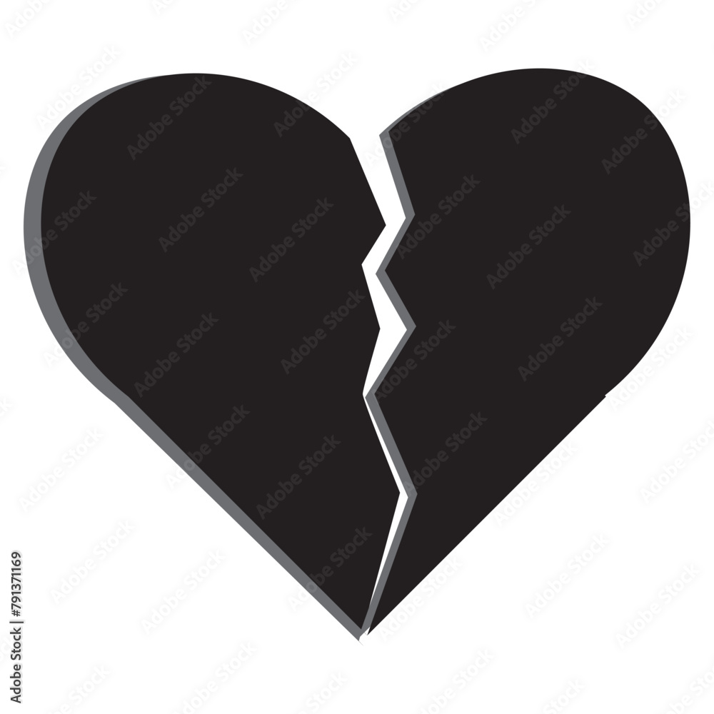 Broken Heart icon eps10 Broken Heart icon eps10