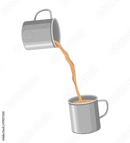 Vector illustration of masala chai tea