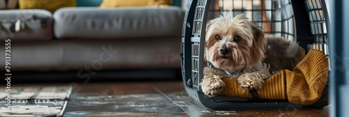  Travel with pet Fluffy dog in carrier on a outdoor floor Ultimate Guide to Traveling with Pet Fluffy Dog in a Carrier on an indoor Floor Tips, Tricks, and Safety 
  photo