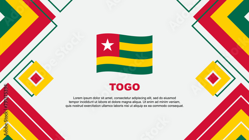Togo Flag Abstract Background Design Template. Togo Independence Day Banner Wallpaper Vector Illustration. Togo Background