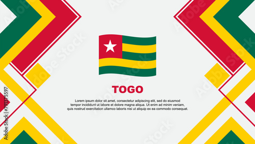 Togo Flag Abstract Background Design Template. Togo Independence Day Banner Wallpaper Vector Illustration. Togo Banner