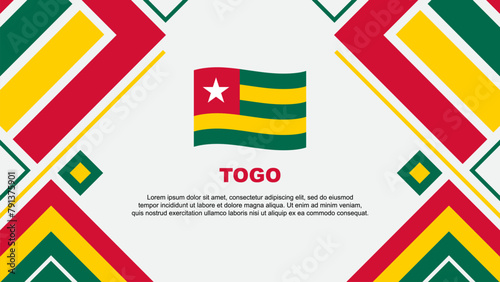 Togo Flag Abstract Background Design Template. Togo Independence Day Banner Wallpaper Vector Illustration. Togo Flag