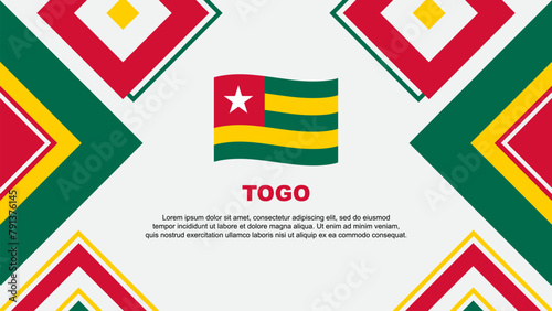 Togo Flag Abstract Background Design Template. Togo Independence Day Banner Wallpaper Vector Illustration. Togo Independence Day