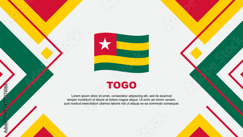 Togo Flag Abstract Background Design Template. Togo Independence Day Banner Wallpaper Vector Illustration. Togo Illustration