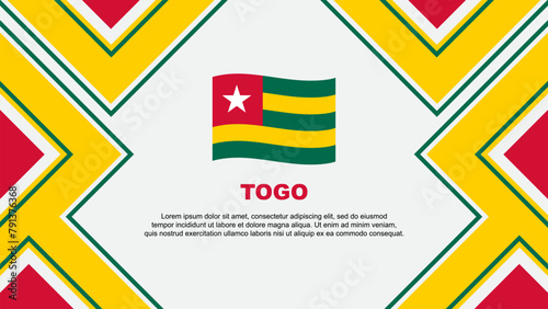 Togo Flag Abstract Background Design Template. Togo Independence Day Banner Wallpaper Vector Illustration. Togo Vector