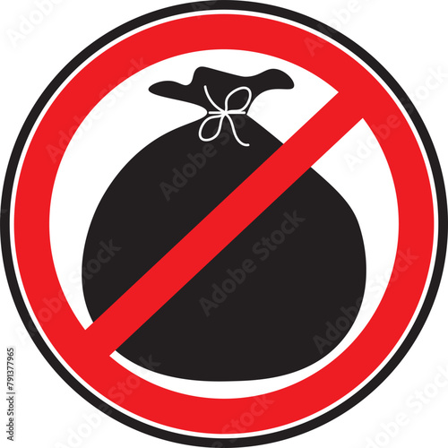 No illegal dumping sign vector.eps