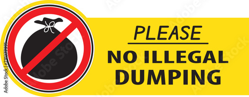 illegal dumping not allowed sign vector.eps