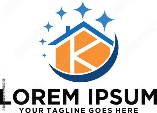 Cleaning Service K letter Logo
