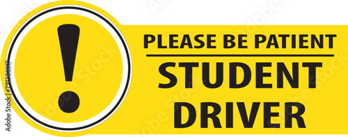Student driver notice vector.eps
