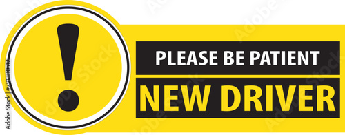 Student driver sign notice vector.eps