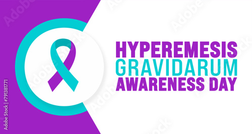 Hyperemesis Gravidarum Awareness Day background template. Holiday concept. use to background, banner, placard, card, and poster design template with text inscription and standard color. vector photo