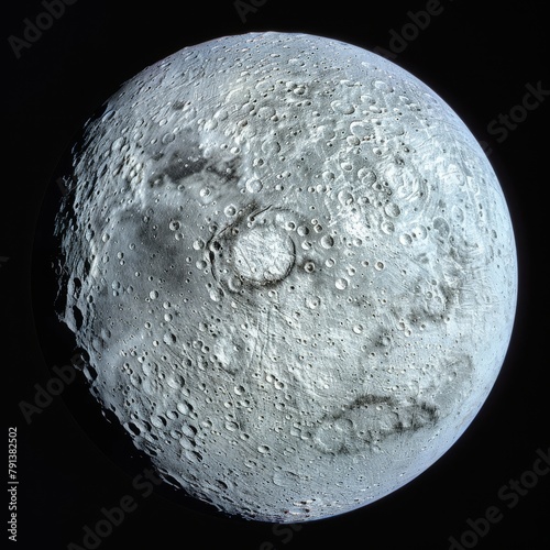 Eris (Dwarf Planet): Eris as seen from its moon, Dysnomia, highlighting its icy surface and scattered impact craters. 