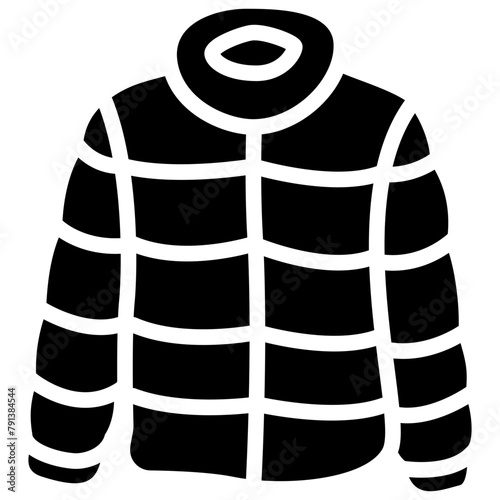 Puffer Jacket Glyph Icon