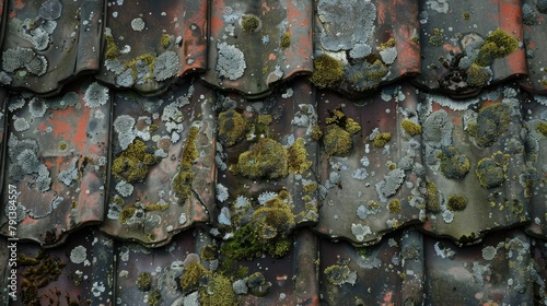 Background of old ruberoid covering the roof