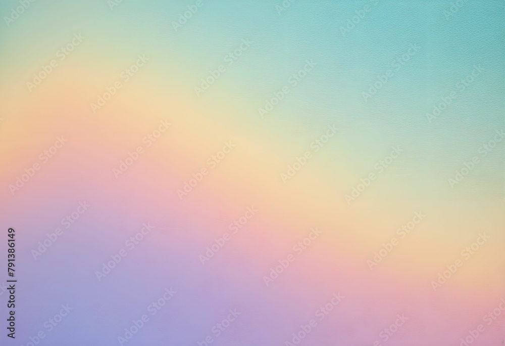 Abstract soft color holographic blurred grainy gradient banner background texture.