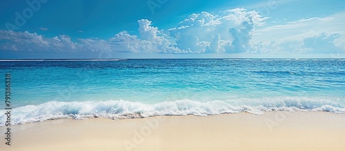 Dream Vacation Seascape. Solitude wallpaper with Heavenly Sunshine Beach. photo