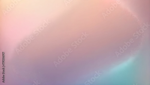 Abstract soft color holographic blurred grainy gradient banner background texture. 