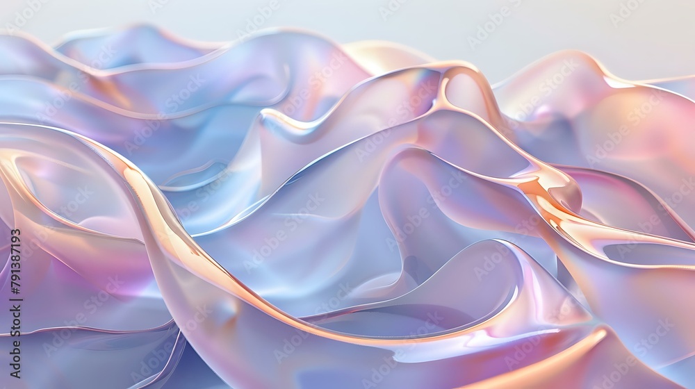 Obraz premium Serene Tranquility: Abstract Display of Ethereal Shapes