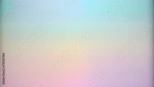 Abstract soft color holographic blurred grainy gradient banner background texture. 