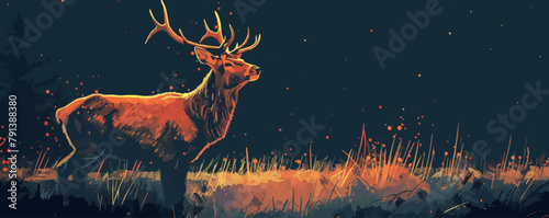 Deer. vector simple illustration