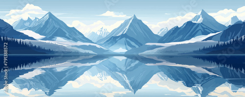 Vector cartoon Arctic ice