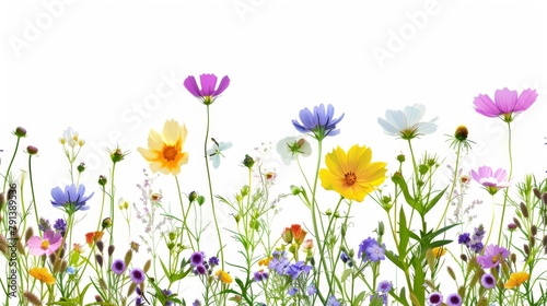 Colorful Collection of Pressed Wild Meadow Flowers