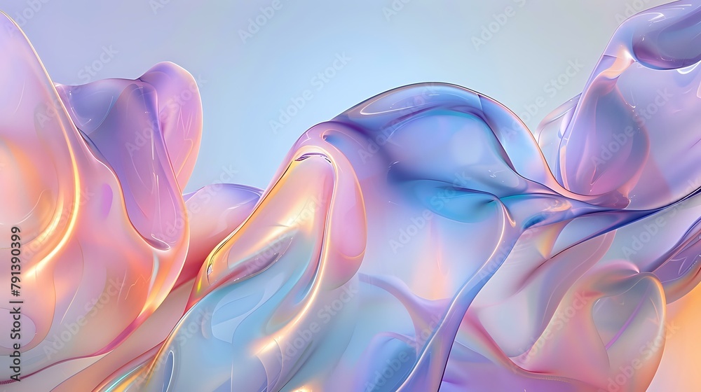 Minimalistic Beauty: Iridescent Forms in Tranquil Composition Minimalistic Beauty: Iridescent Forms in Tranquil Composition
