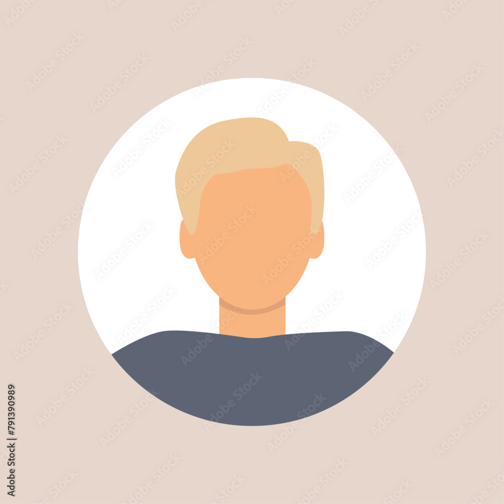 Vector flat illustration. Stylish profile of a man. Avatar, user profile, person icon, silhouette, profile picture. Suitable for social media profiles, icons, screensavers and as a template. Vector flat illustration. Stylish profile of a man. Avatar, user profile, person icon, silhouette, profile picture. Suitable for social media profiles, icons, screensavers and as a template.