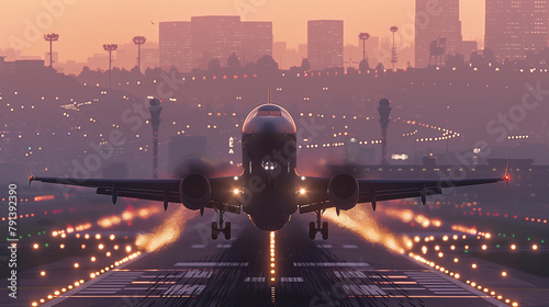 Large Jetliner Resting on Airport Runway photo