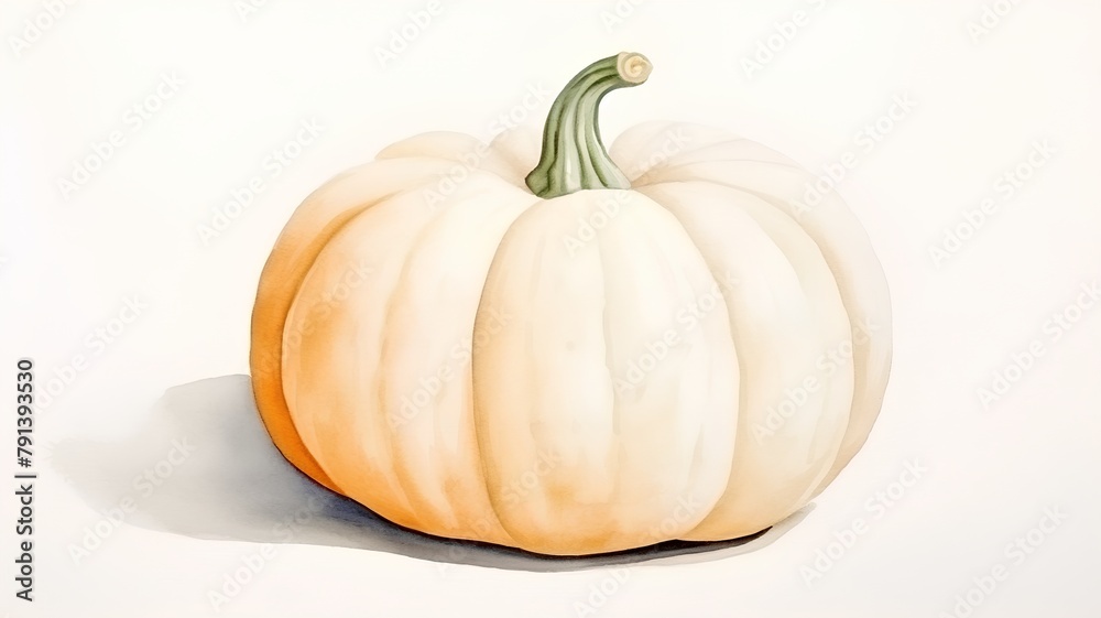Pumpkin on a white background. Hand-drawn illustration. Pumpkin on a white background. Hand-drawn illustration.