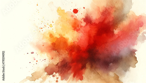 赤色の水彩のテクスチャー素材